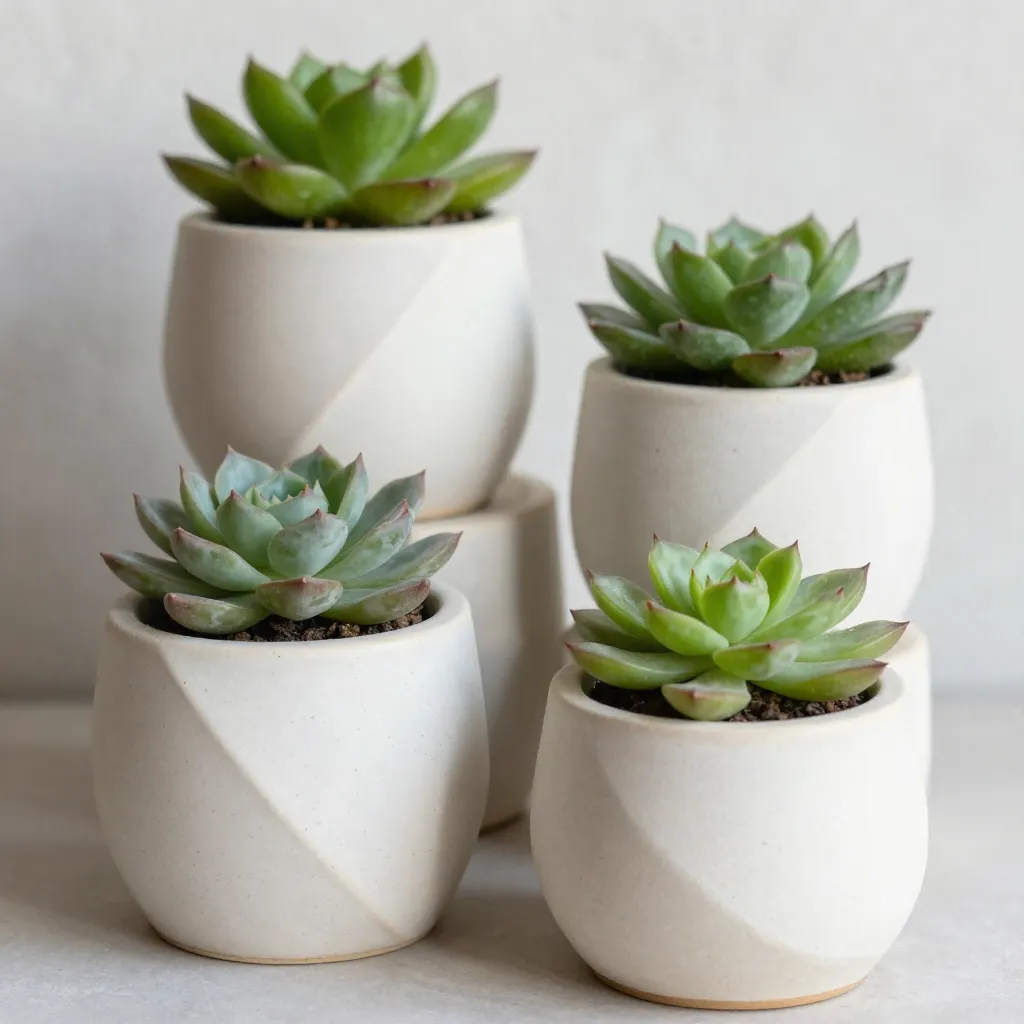 Ceramic planter detail